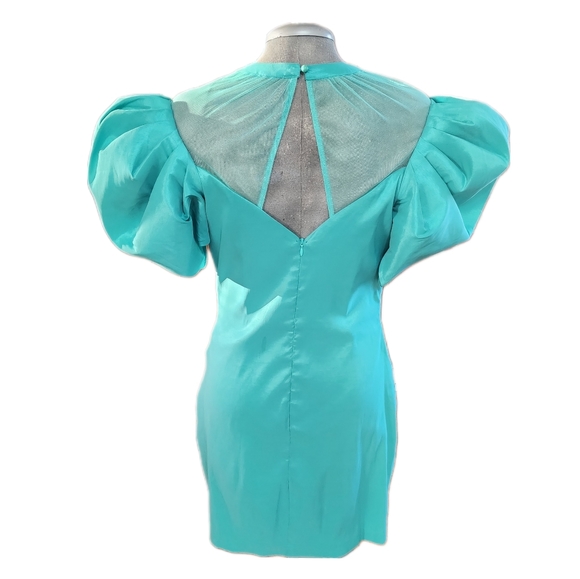 KARLIE Puff Sleeve Mesh Detailed Mini Dress (L) - Picture 2 of 10